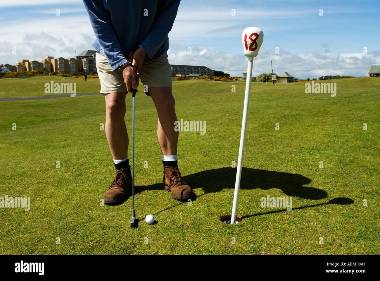 Player putting on Himalaya Putting Green beside the famous Old Course