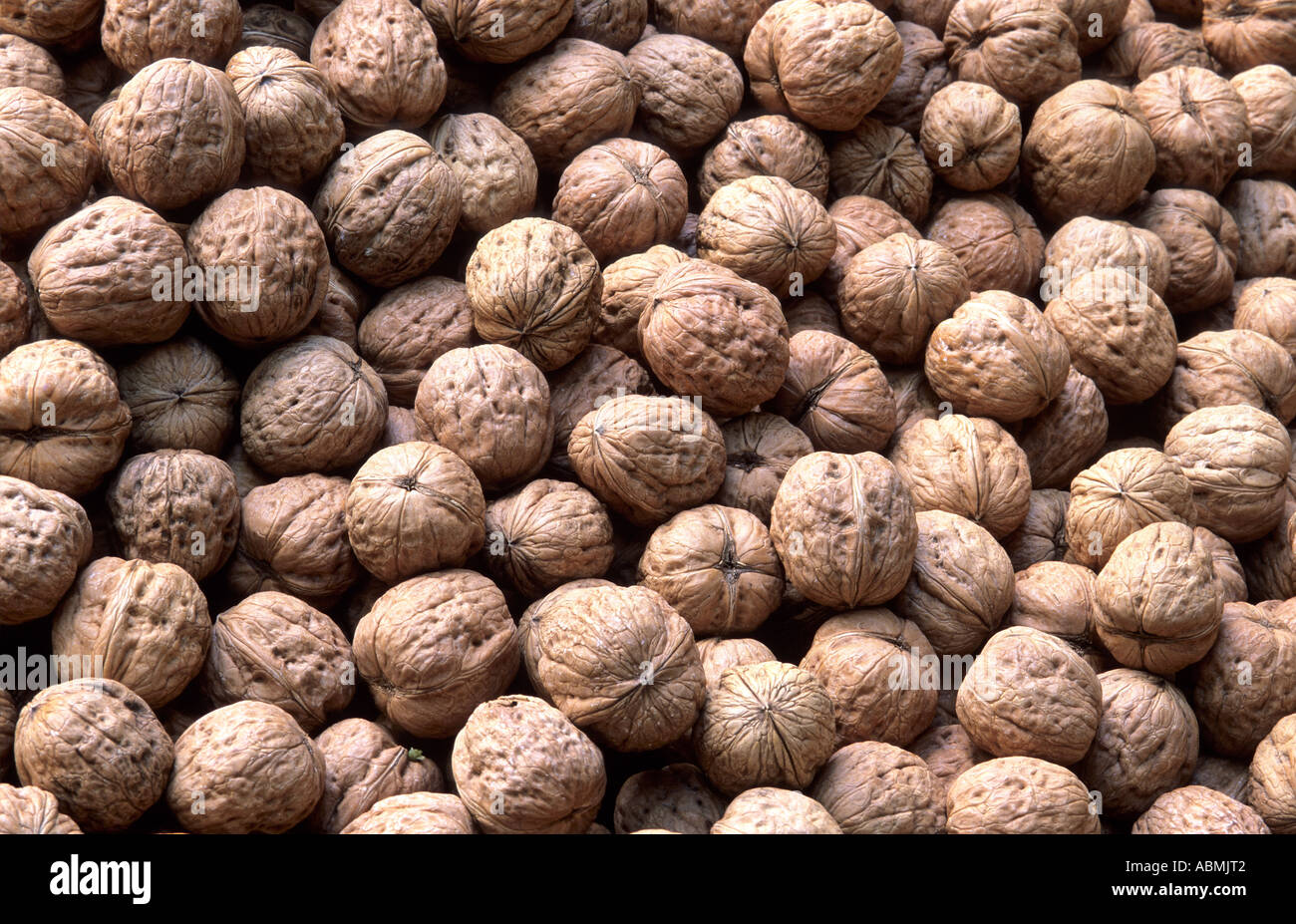 Walnuts for sale at a market stall. Madeira Stock Photo Alamy