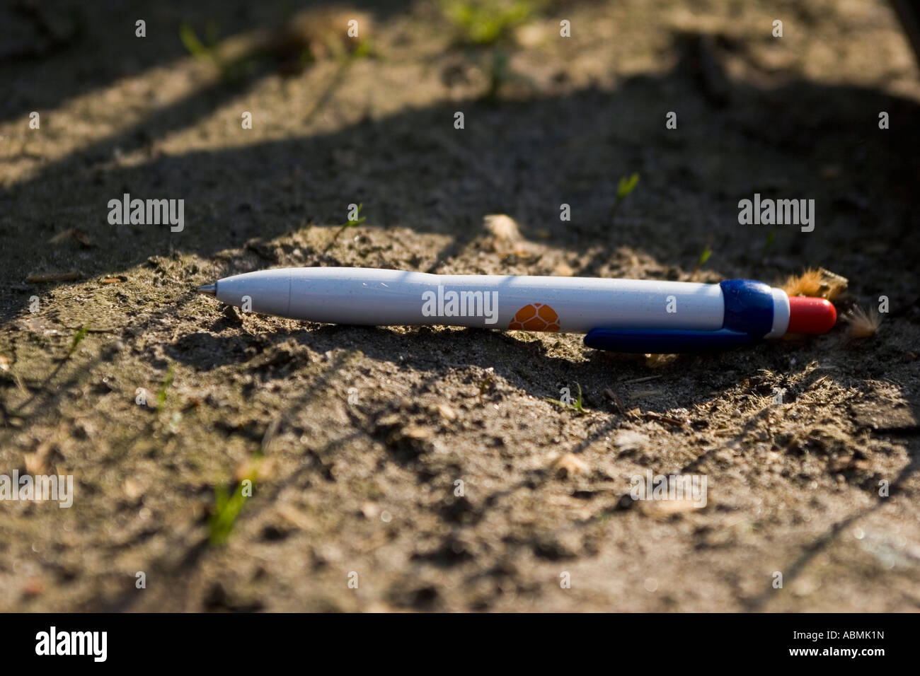 Plastic pen, thrown away, polluting the environment Stock Photo Alamy