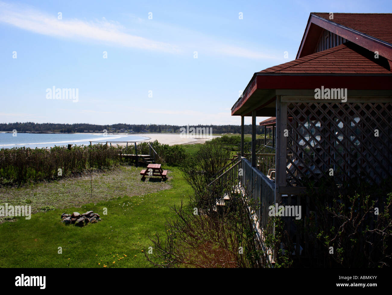 oceanfront cottage in Lockport at Crescent Beach, Nova Scotia, Canada
