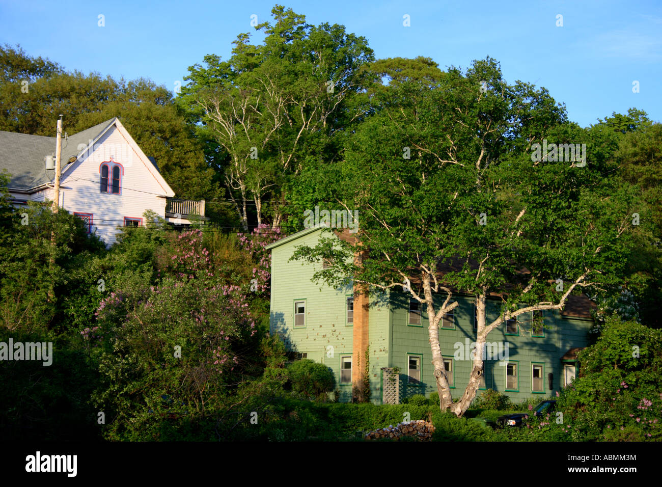 houses in the village of Bear River, Annapolis Valley, Nova Scotia