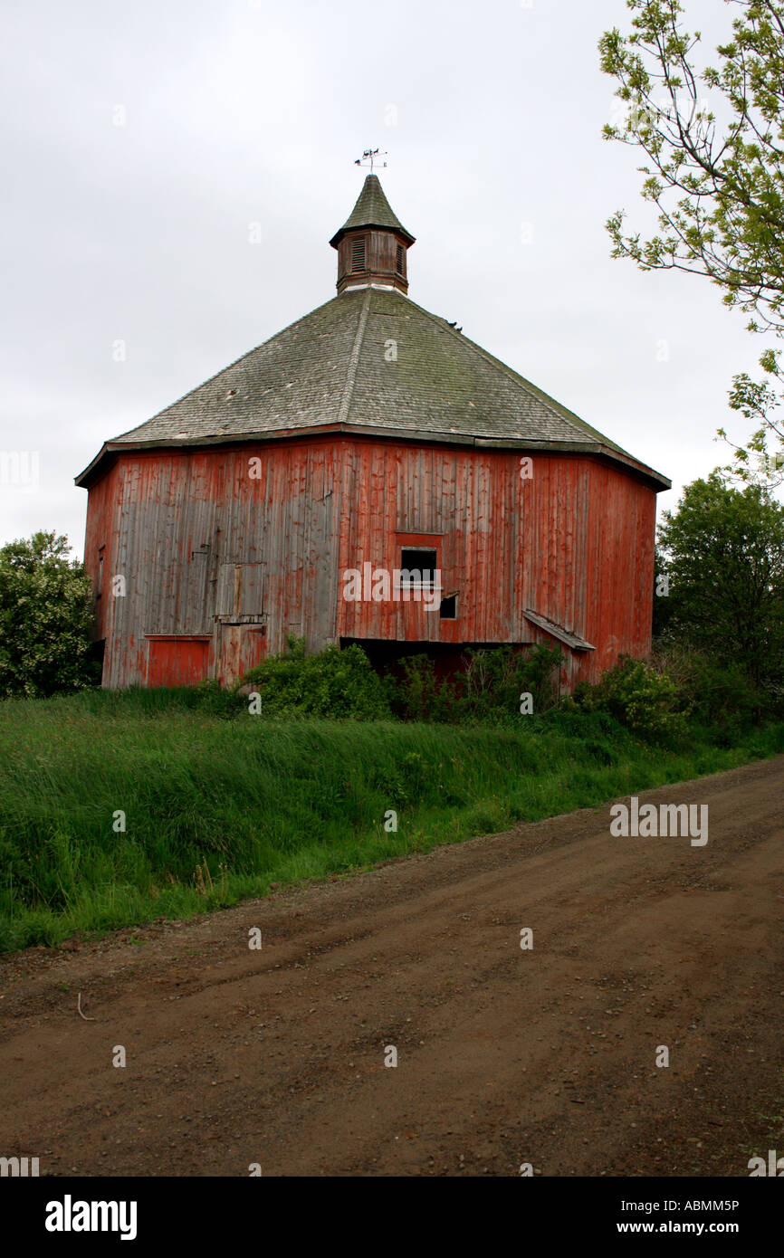 oldest octagonal barn of Canada, Nova Scotia, North America. Photo by