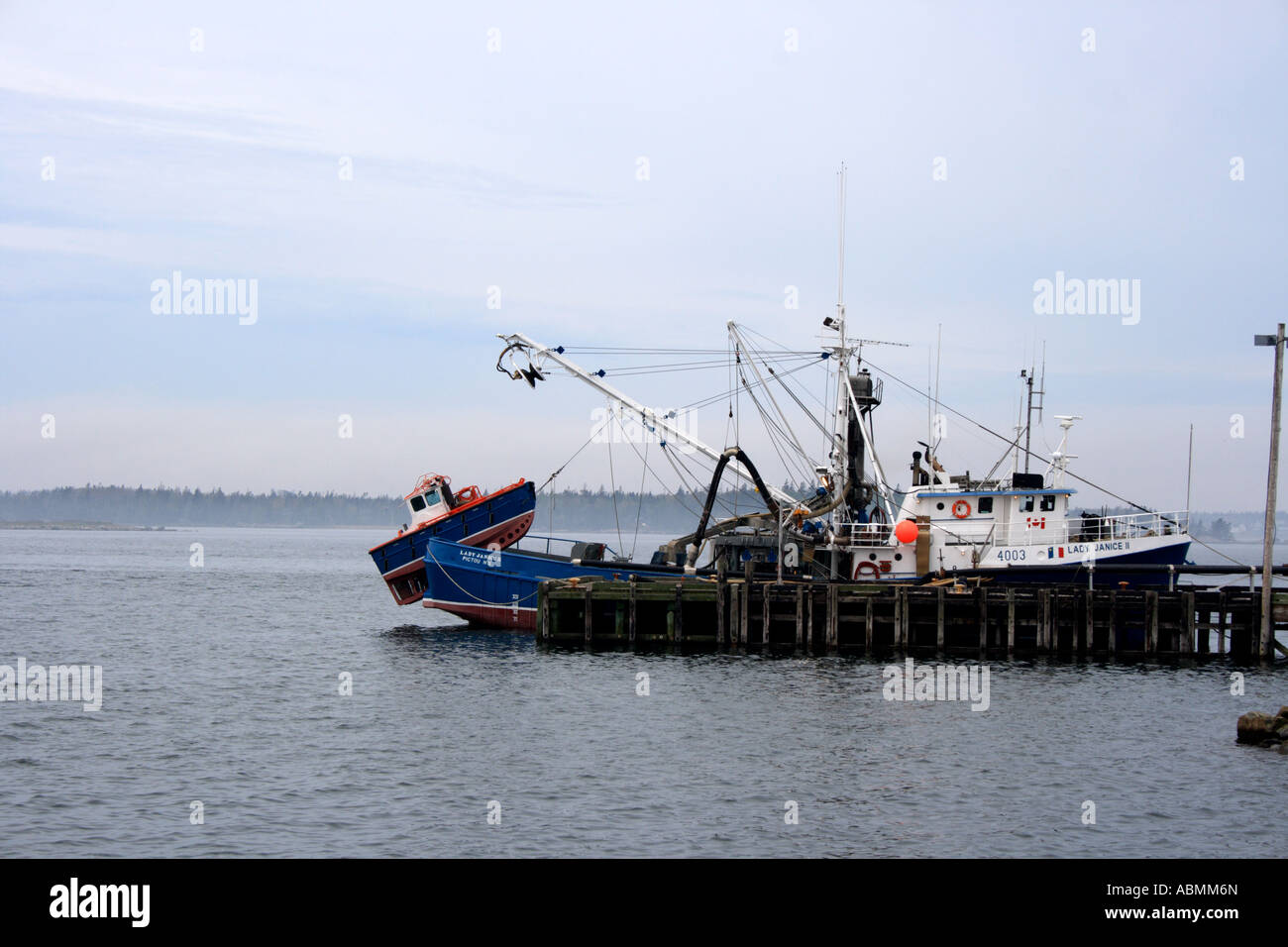 lobster fishing boat, fishing industry, Nova Scotia, Canada, North America. Photo by Willy Matheisl Stock Photo