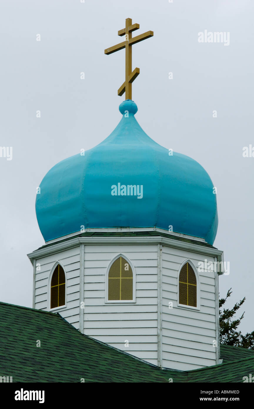 Alaska, Kodiak, Holy Resurrection Russian Orthodox Church Stock Photo