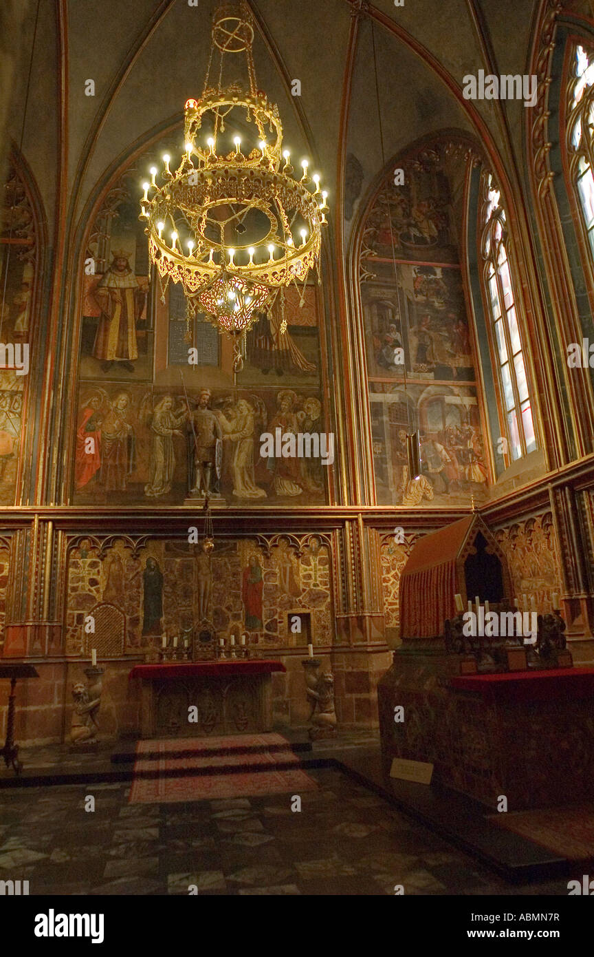 St Wenceslas chapel in St Vitus Cathedral in Prague Stock Photo Alamy