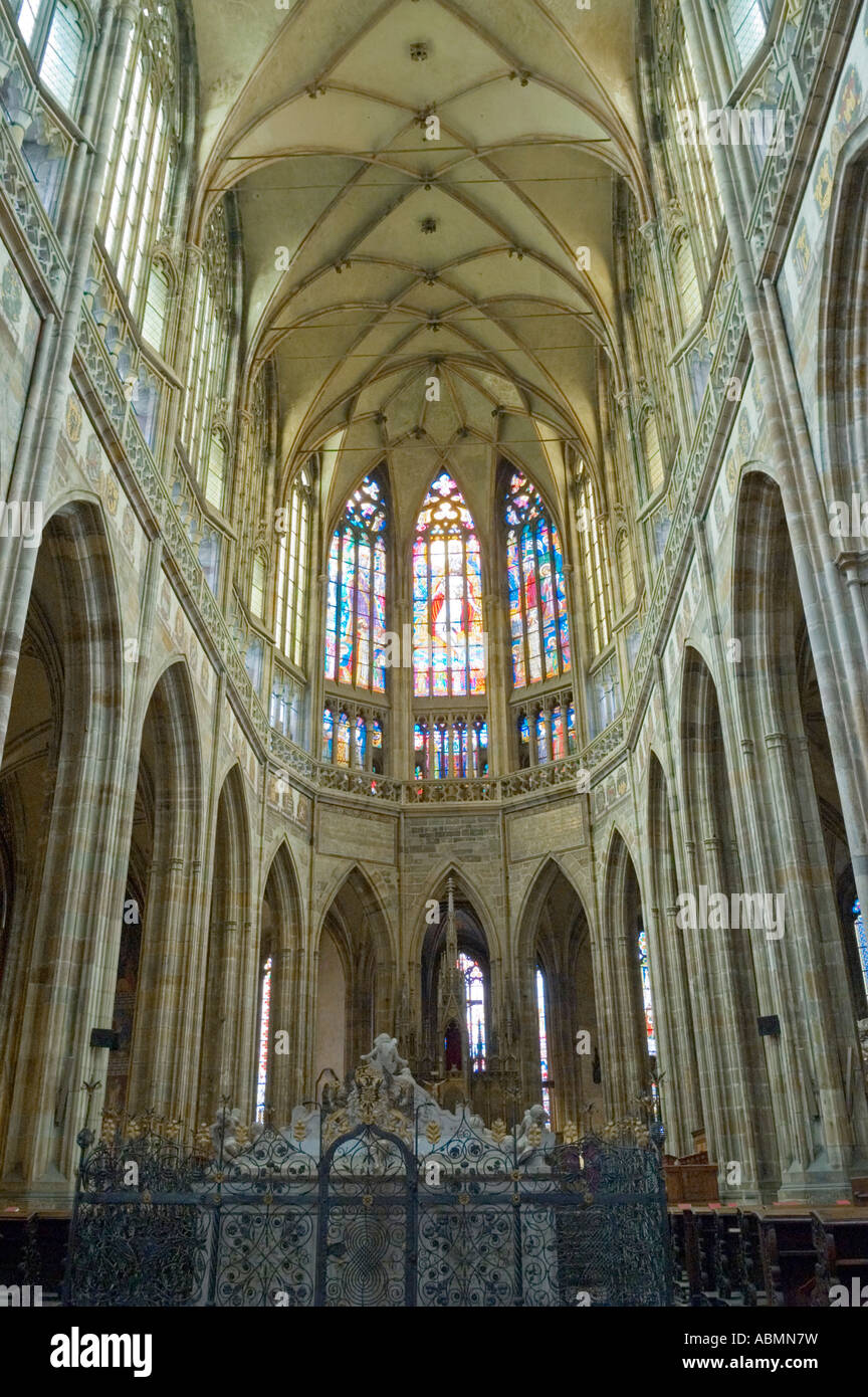 Interior of St. Vitus Cathedral in Prague Stock Photo - Alamy