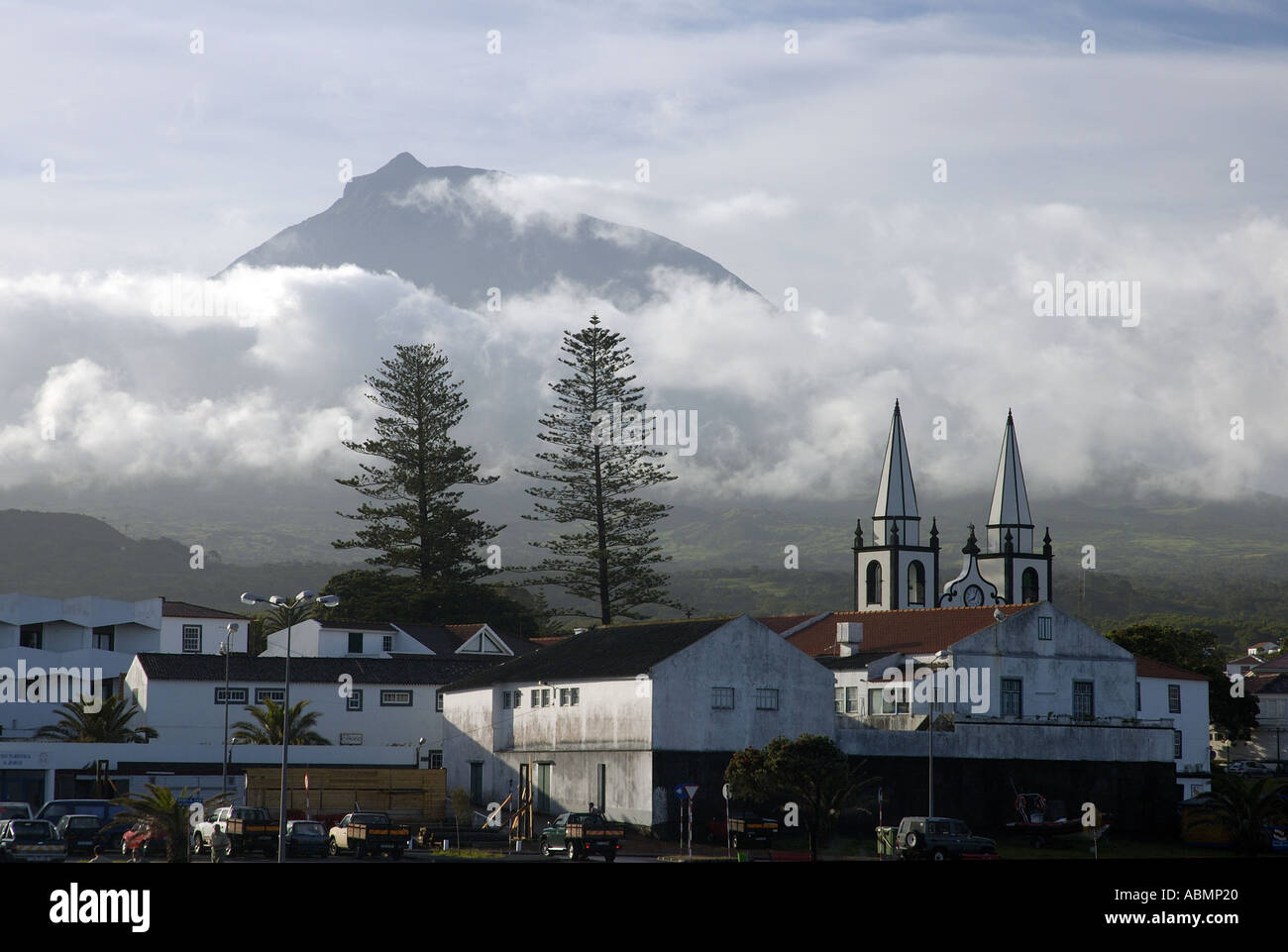 Town of Madalena with Portugal s highest peak the 2351m mountain of ...