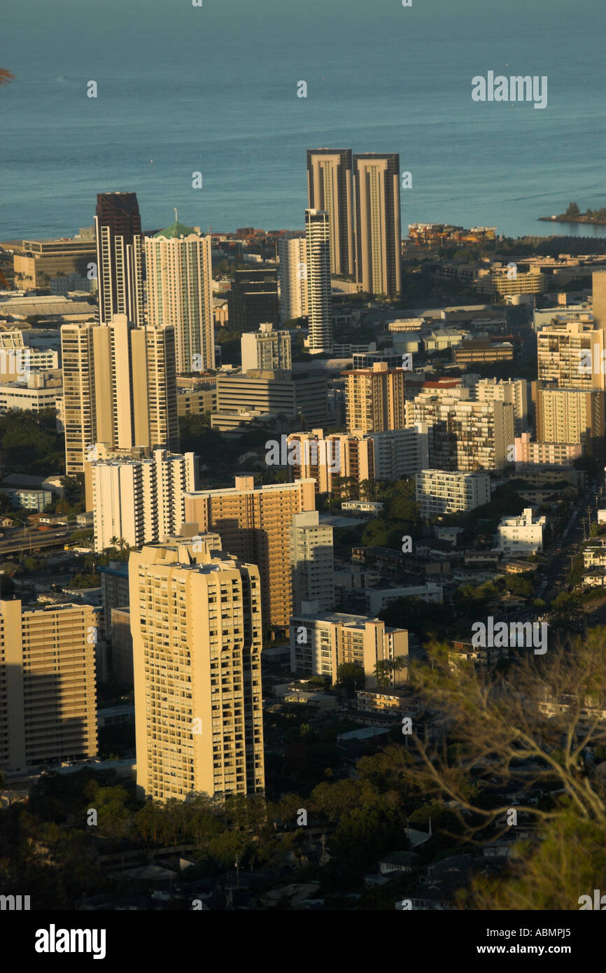 Downtown Honolulu at sunrise Oahu Hawaii Pacific Stock Photo - Alamy