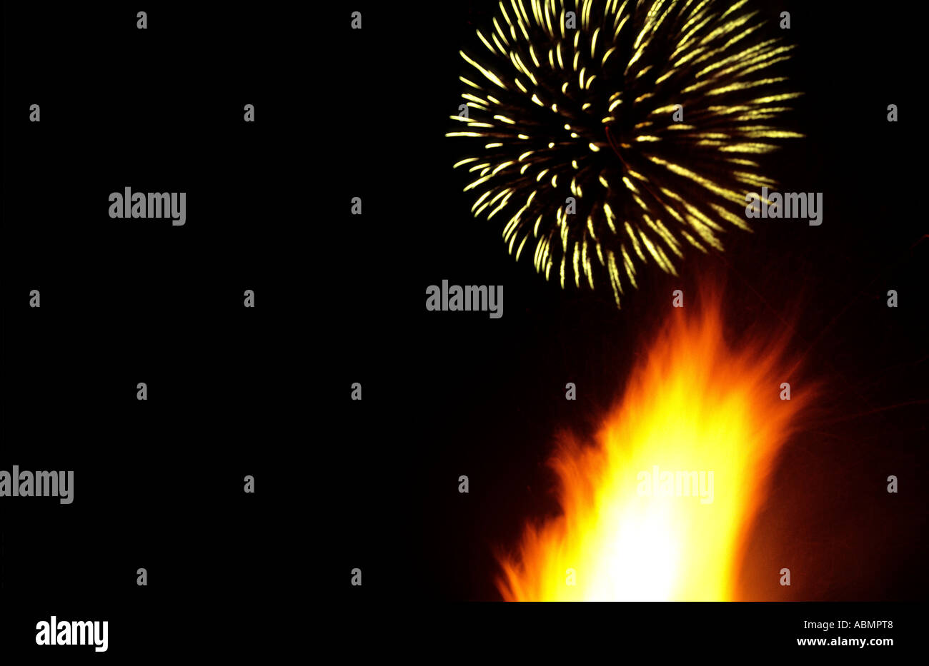 Fire flames and fireworks Stock Photo - Alamy