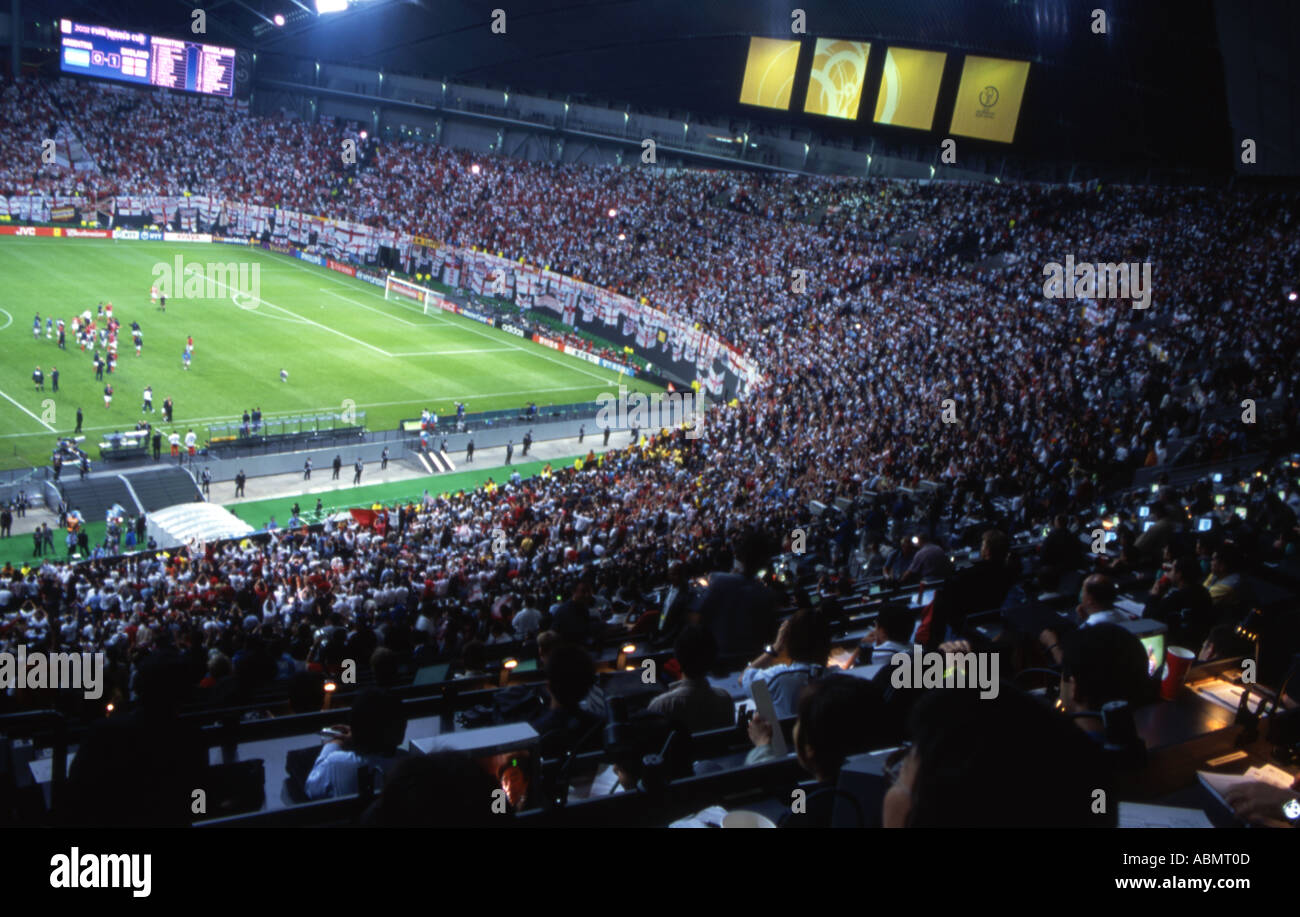 Crowds of fans at Sapporo Soccer Stadium FIFA World Cup 2002 England v Argentina Stock Photo