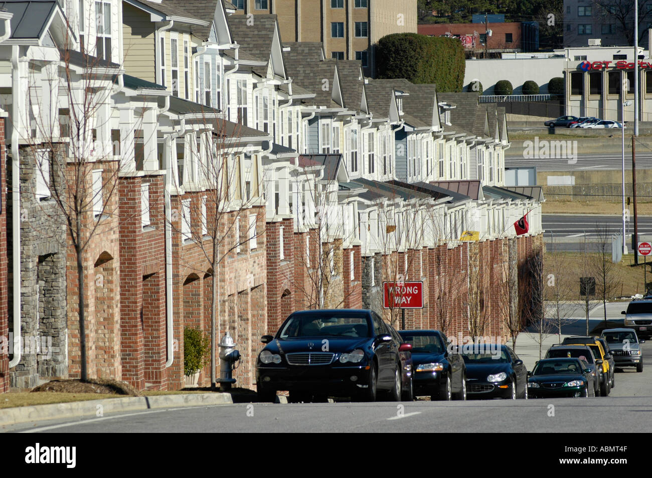 New homes condos in downtown Atlanta USA America, row houses