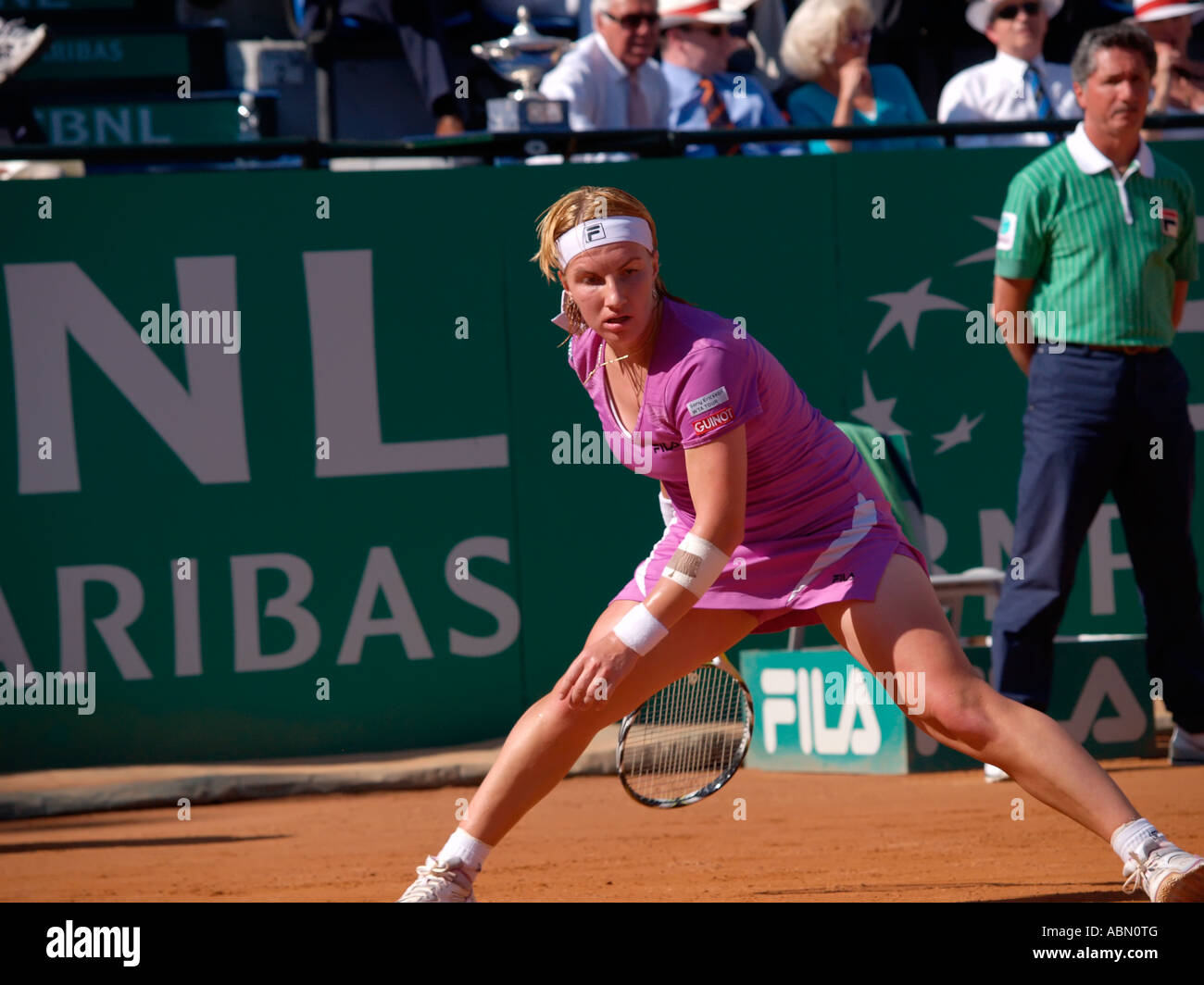 Svetlana Kuznetsova in womens tennis final Rome Stock Photo