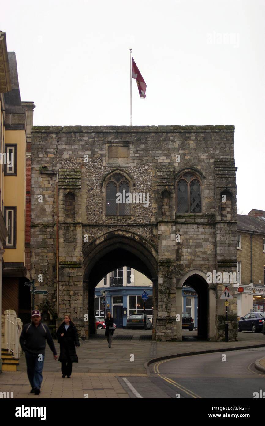 Winchester Hampshire the Westgate Top of the High Street is an