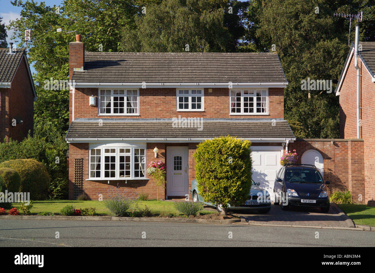 Modern Detached House Wirral Merseyside England Stock Photo Alamy