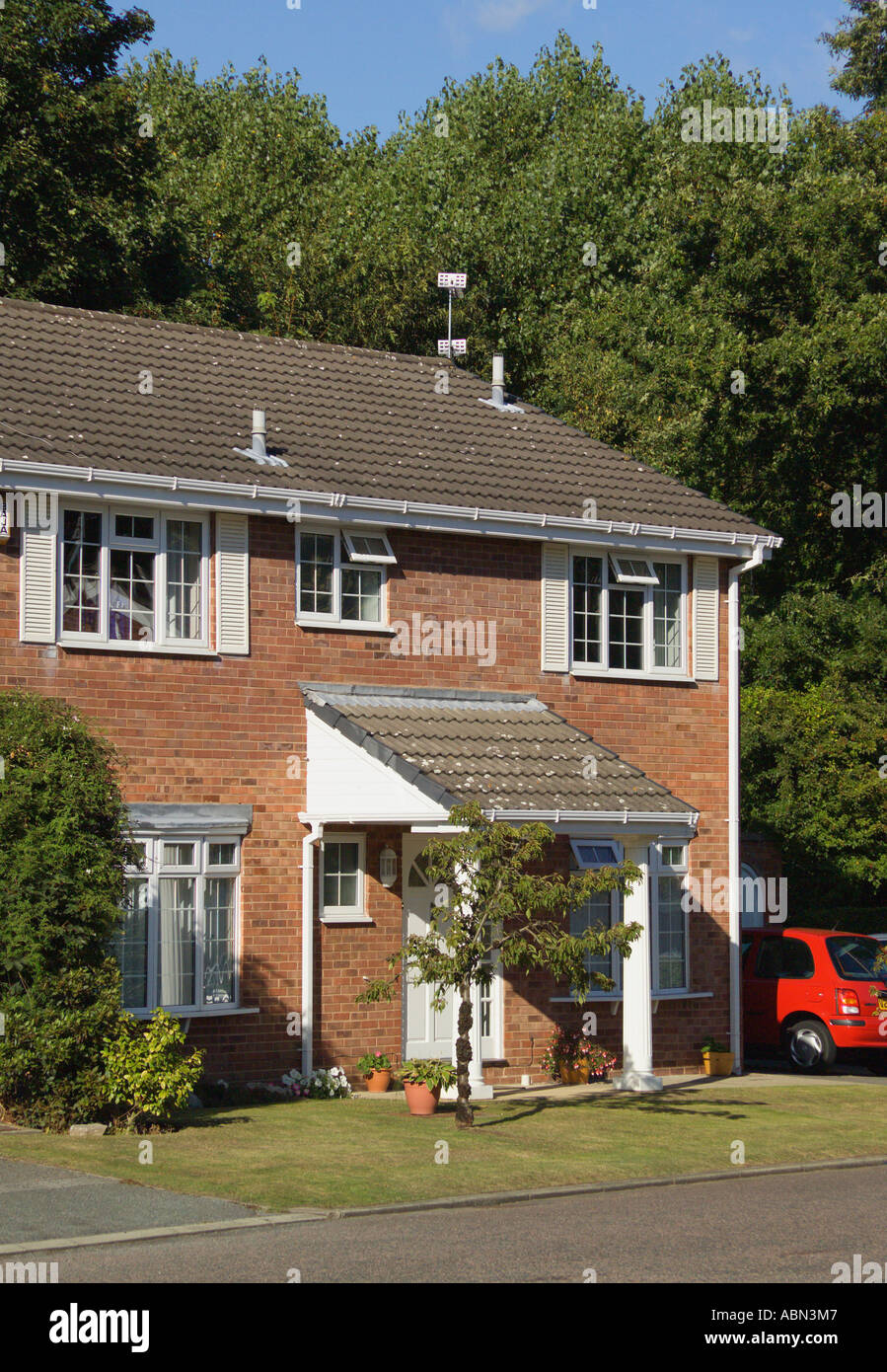 Modern Detached House Wirral Merseyside England Stock Photo Alamy