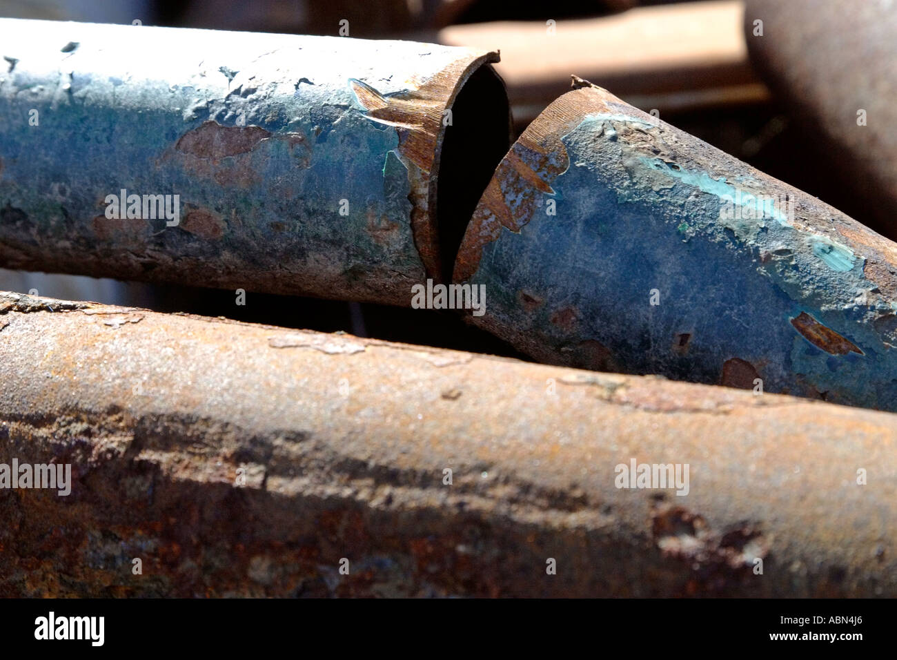 Rusting Pipes Junkyard Art Saskatchewan Stock Photos Rusting