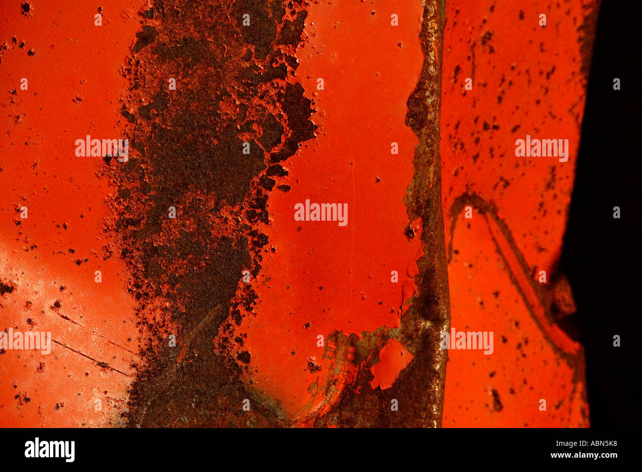 Rusting metal of farming equipment junk in scenic Saskatchewan Canada