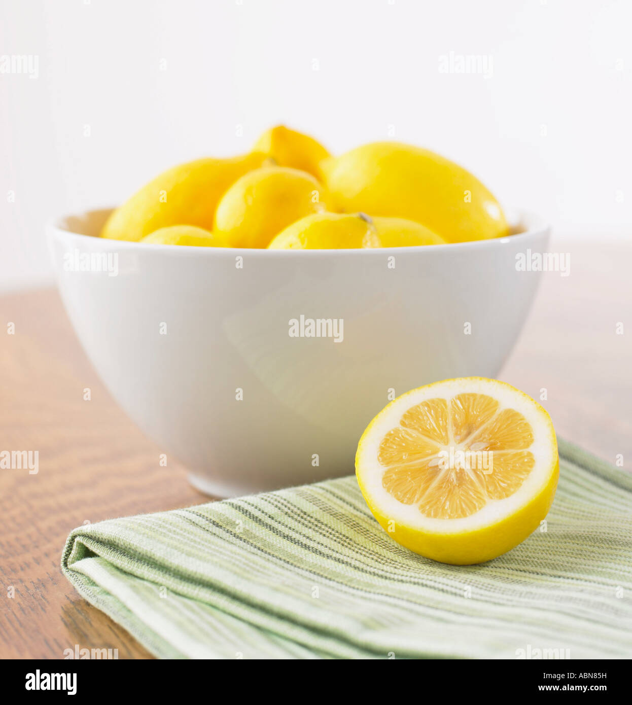 Bowl of Lemons Stock Photo Alamy