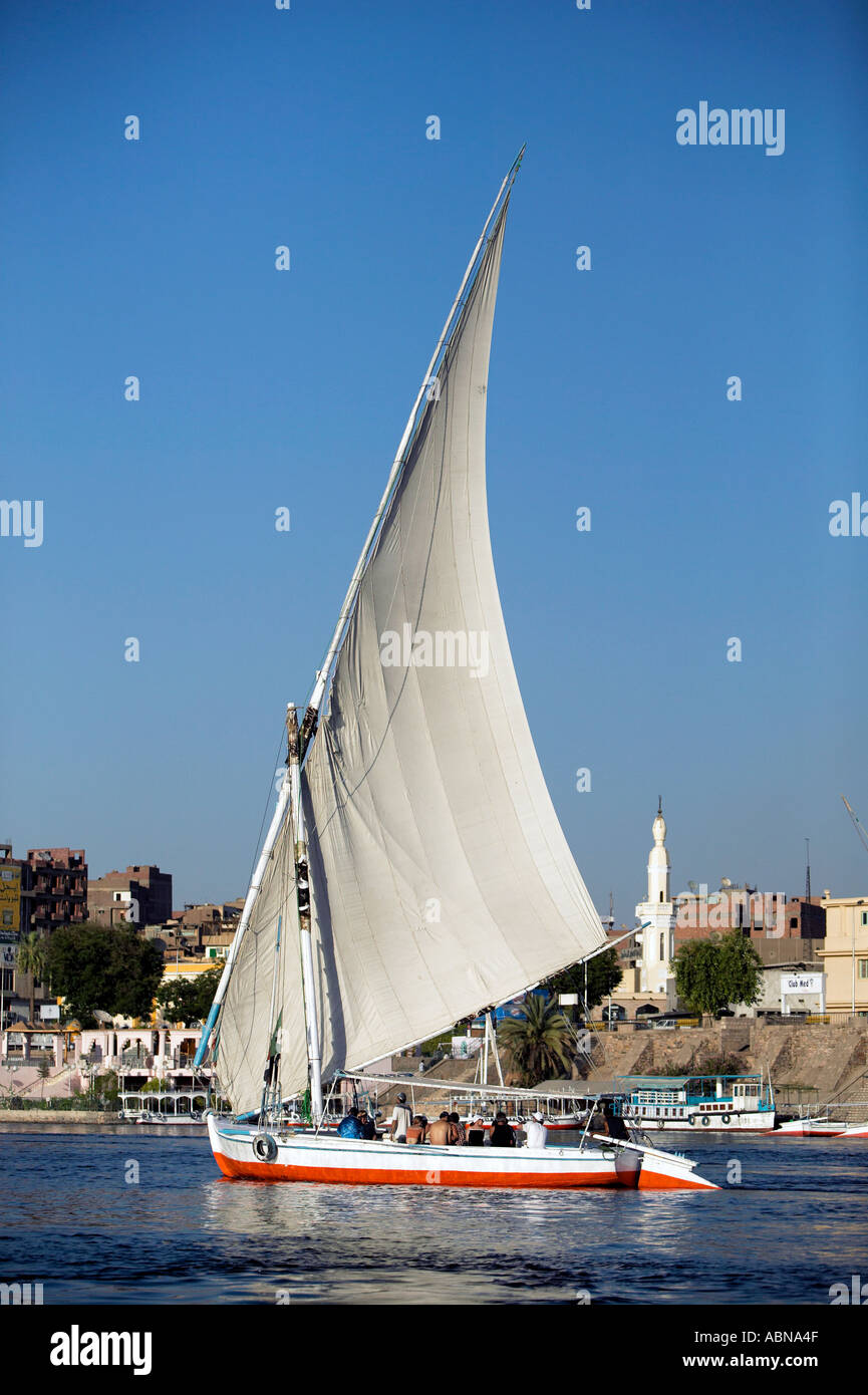 Felucca Nile River Aswan Egypt Stock Photo - Alamy