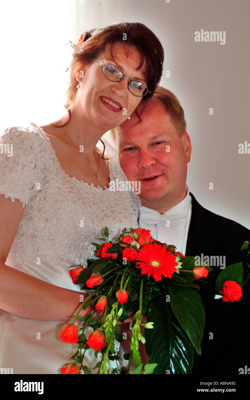 portrait of a bridal pair MR Stock Photo