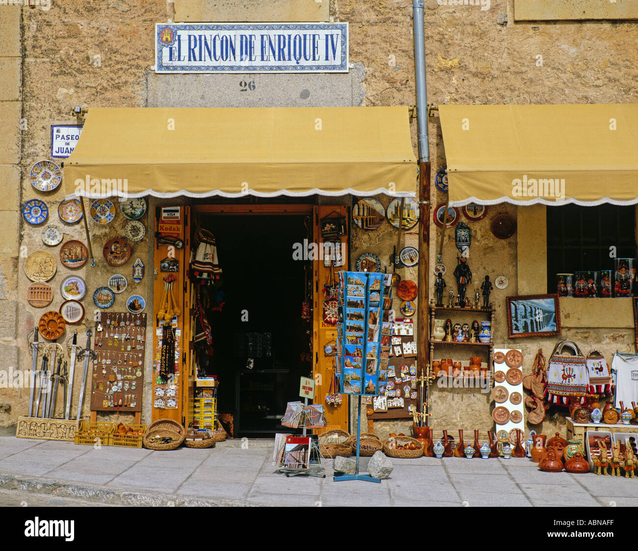 A souvenir shop Segovia Spain Stock Photo
