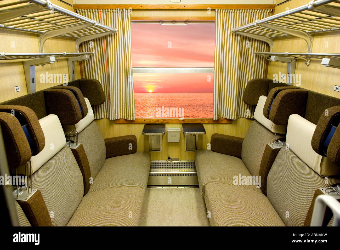 Old intercity train compartment Stock Photo 12933324 Alamy