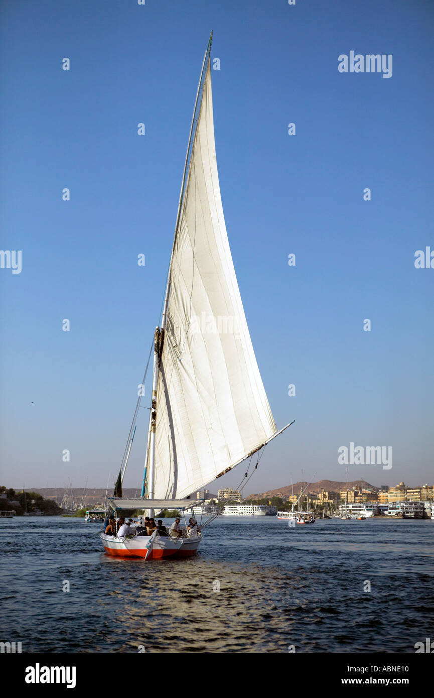 Felucca Nile River Aswan Egypt Stock Photo - Alamy