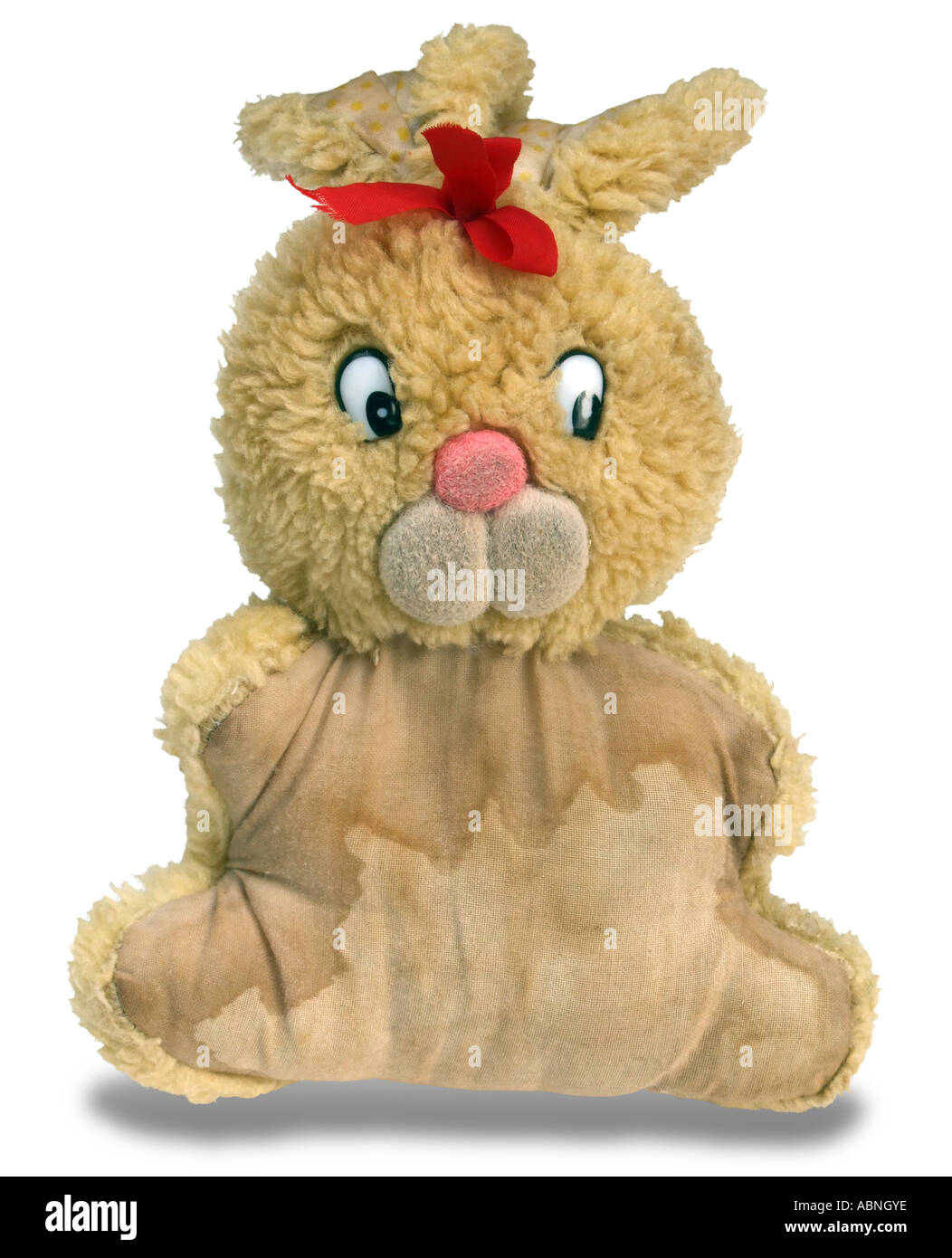 Stuffed toy bunny rabbit on a white background with a shadow Stock ...