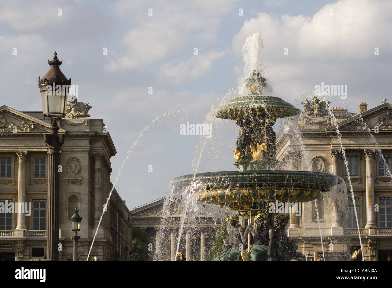Fountain at Place de la Concorde Paris France Stock Photo