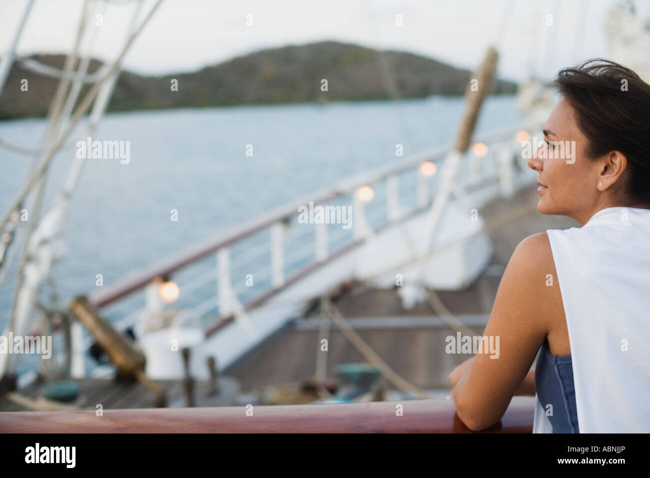 Woman on ships deck hi-res stock photography and images - Alamy