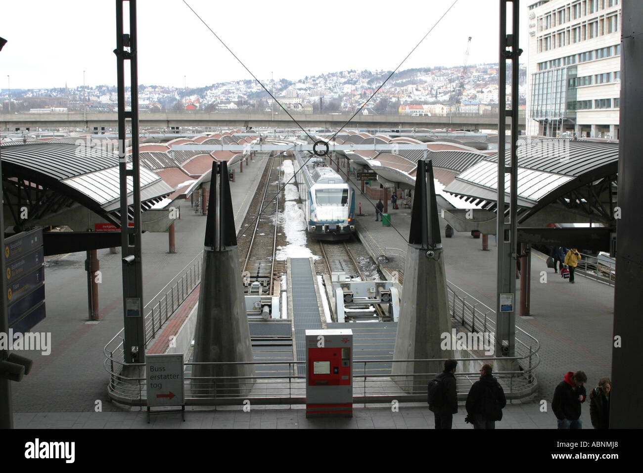 The train station in Oslo Norway. Stock Photo