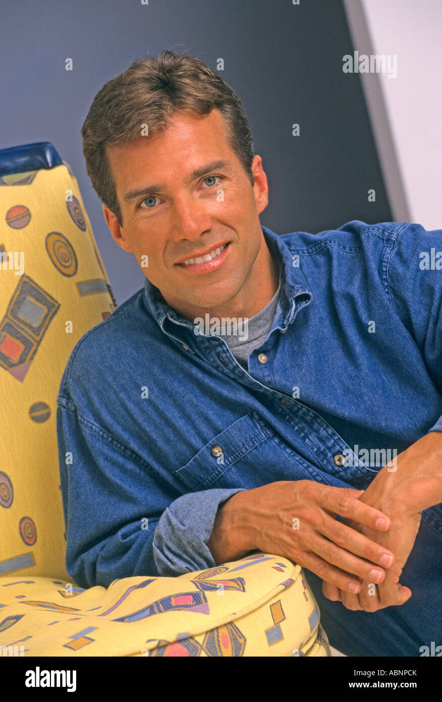 Man, 30-40, smiling casual portrait Stock Photo