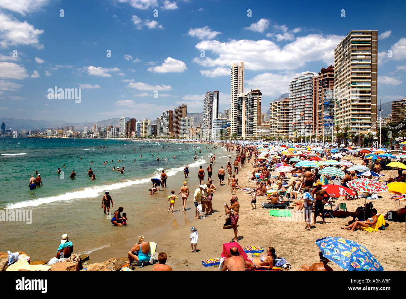 Benidorm Beach Spain Stock Photo Alamy