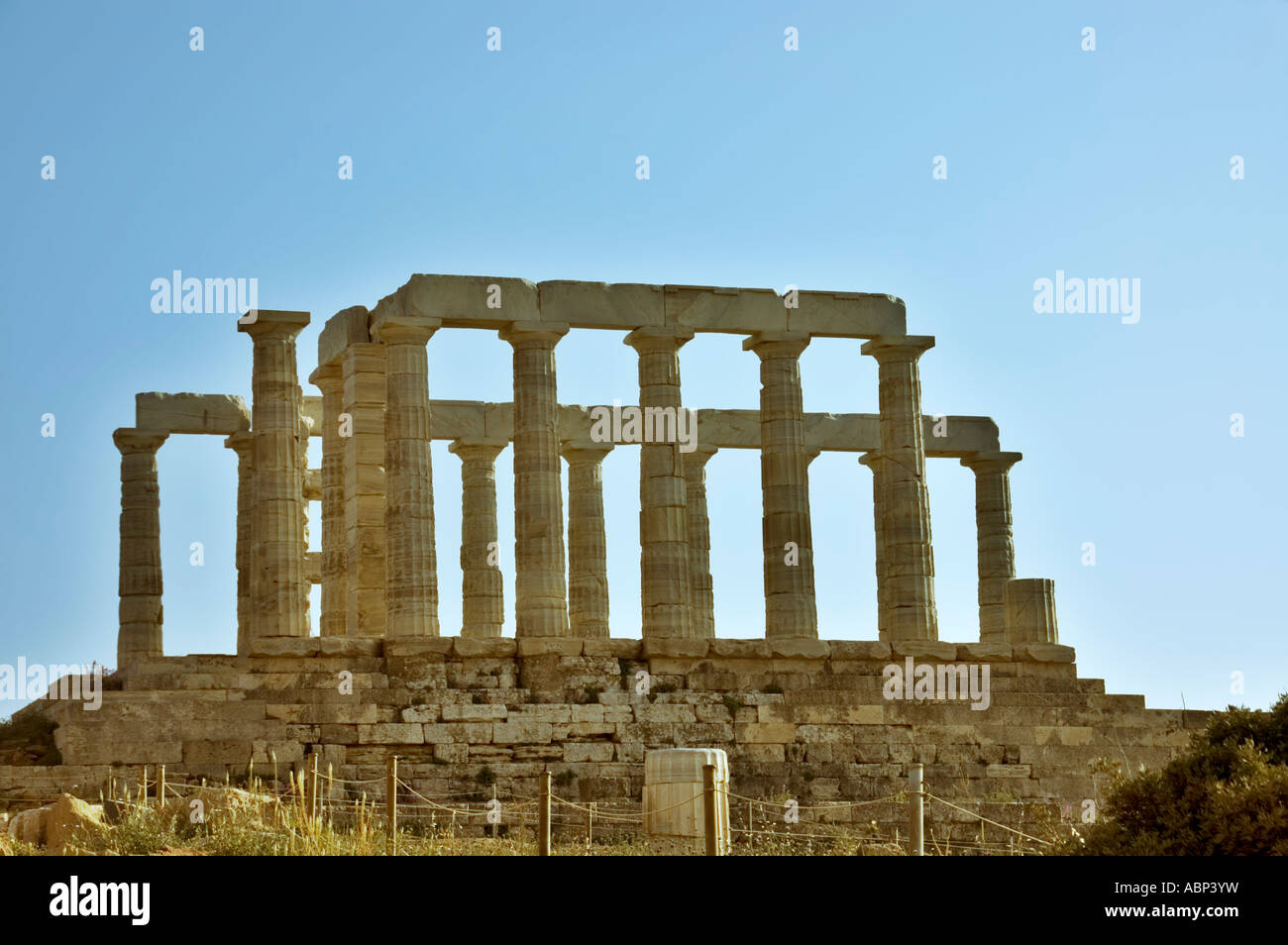 Greek temple of Poseidon, Cape Sounion Stock Photo - Alamy