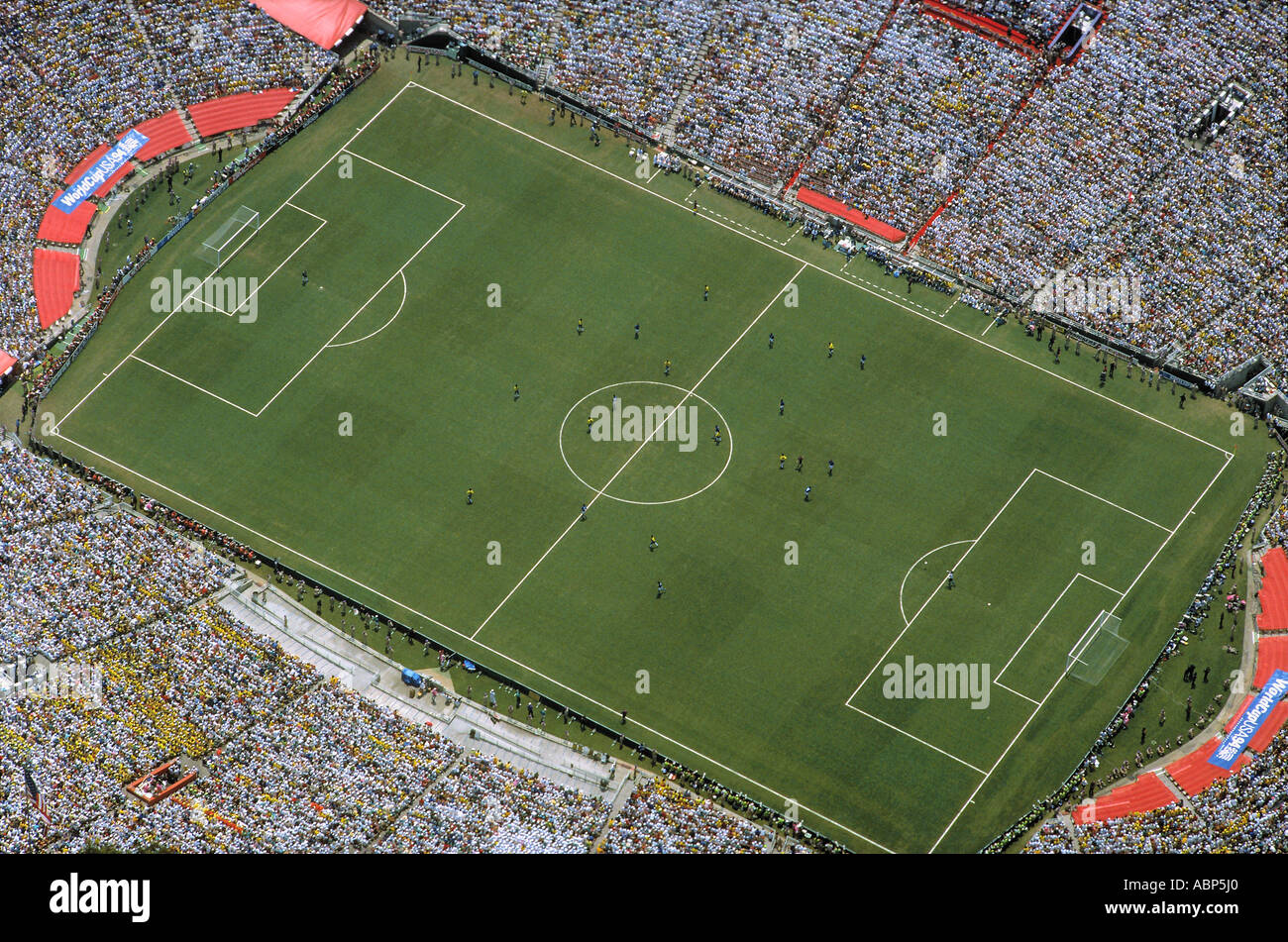 Aerial view of the Rosebowl, Pasadena, California, during the World Championship Soccer Final between Brazil and Italy 1994 Stock Photo