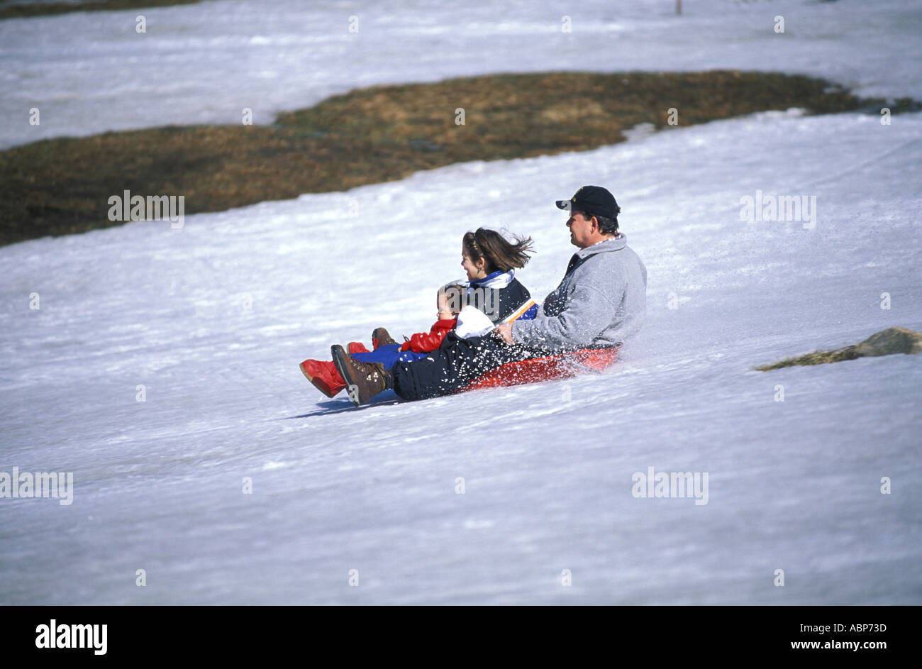 Enjoying the snow Stock Photo