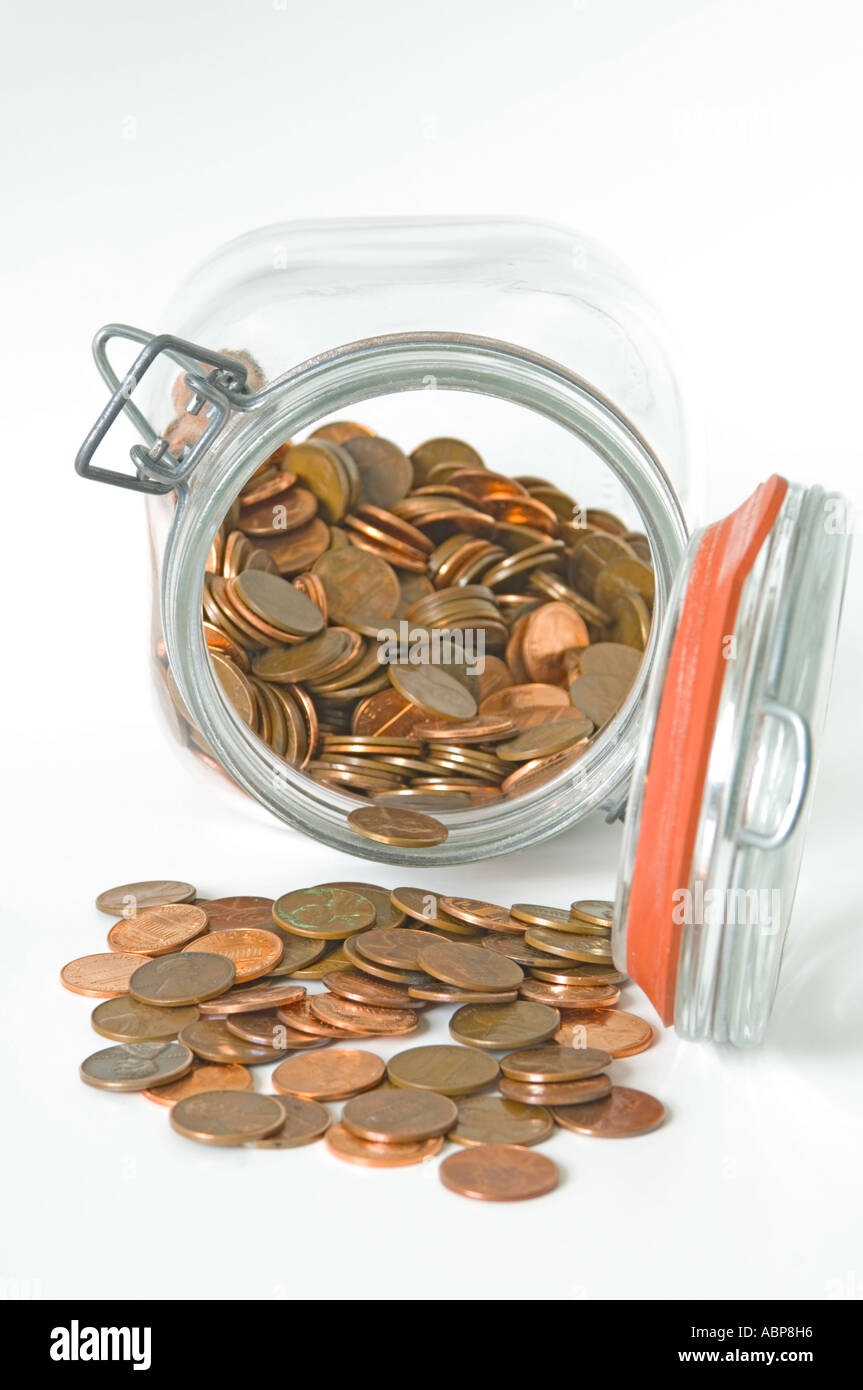 mason jar money Stock Photo Alamy