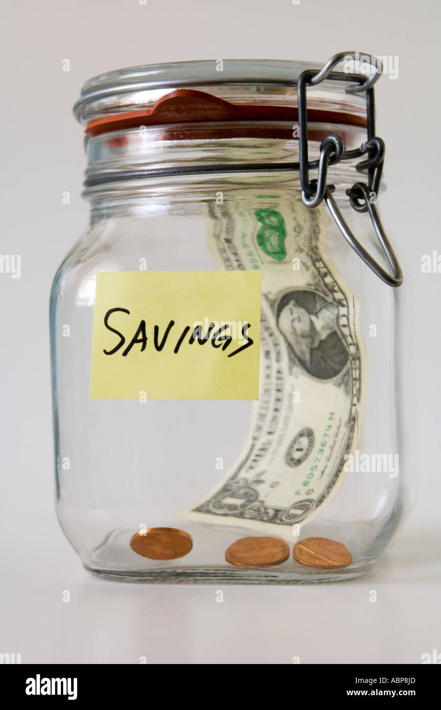 mason jar money Stock Photo Alamy