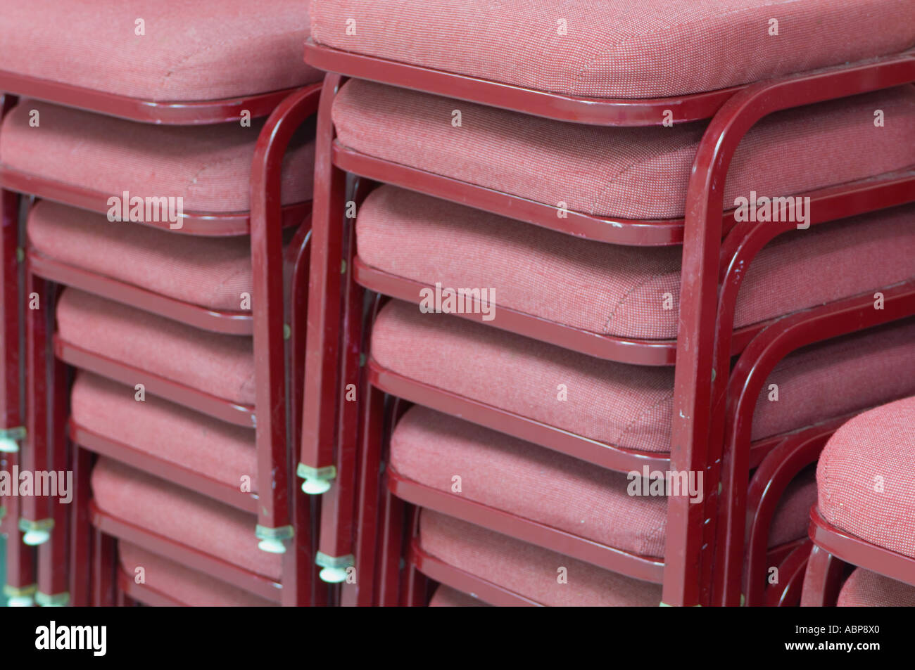 Stacked office chairs Stock Photo
