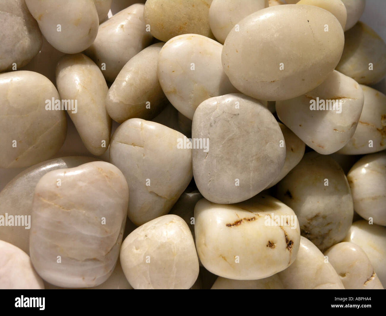 Shiny polished pebbles stones Stock Photo Alamy