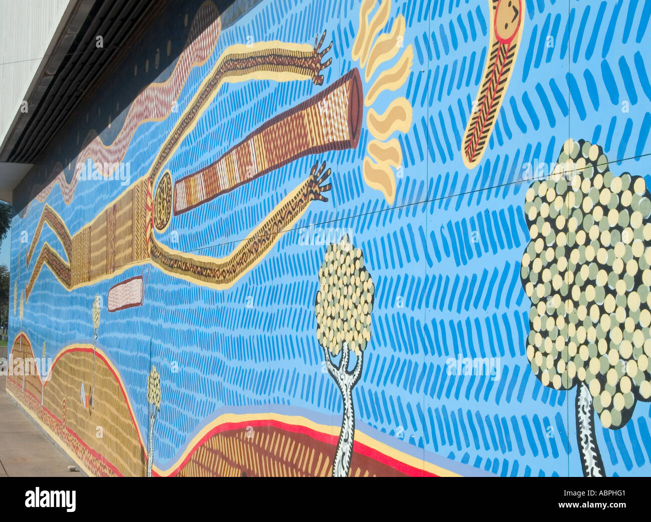 ABORIGINAL MOSAIC ART, FESTIVAL CENTRE, ADELAIDE, SOUTH AUSTRALIA Stock