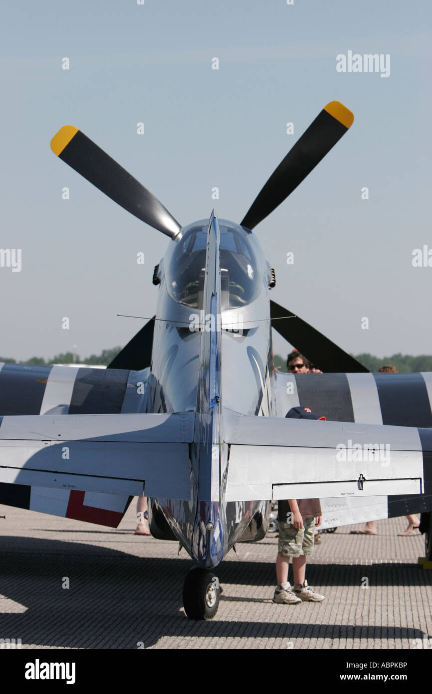 P-51D Mustang vintage warbird rear view on the ground Stock Photo - Alamy