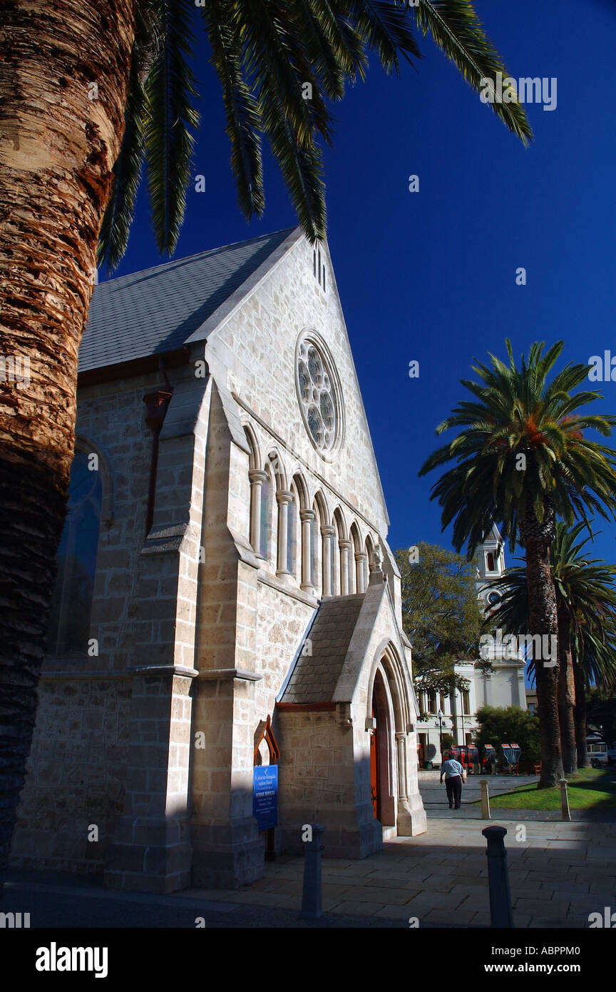 The Church on the Square St John the Evangelist an historic Anglican church in Fremantle Perth Western Australia No PR Stock Photo