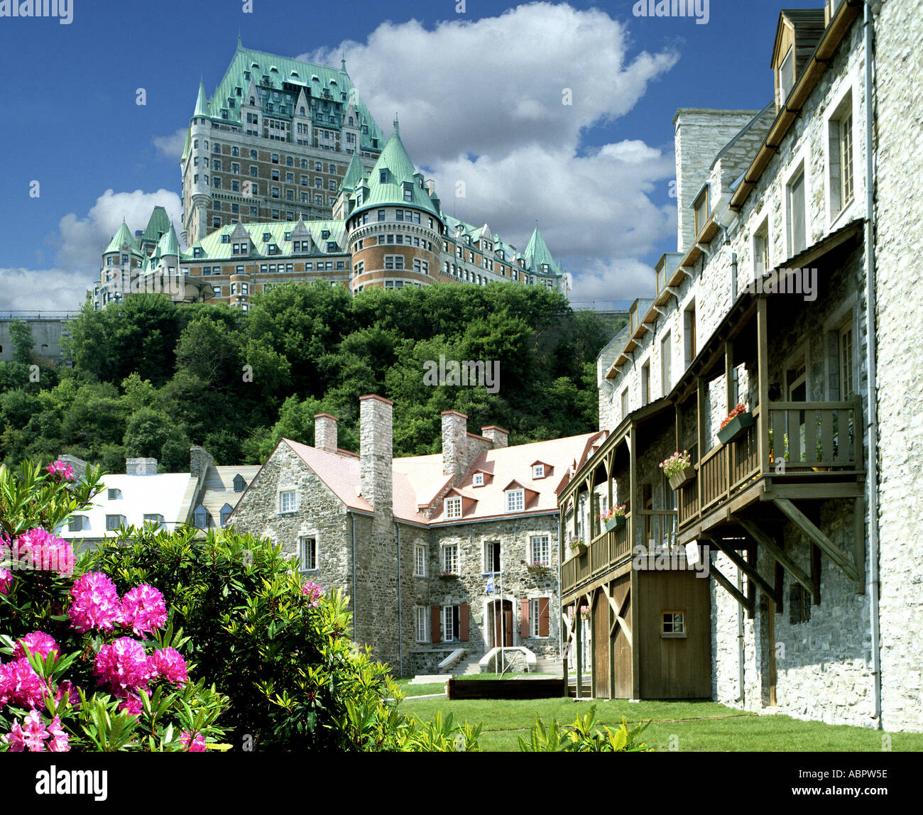 CA - QUEBEC: Quebec Old Town and Chateau Frontenac Stock Photo