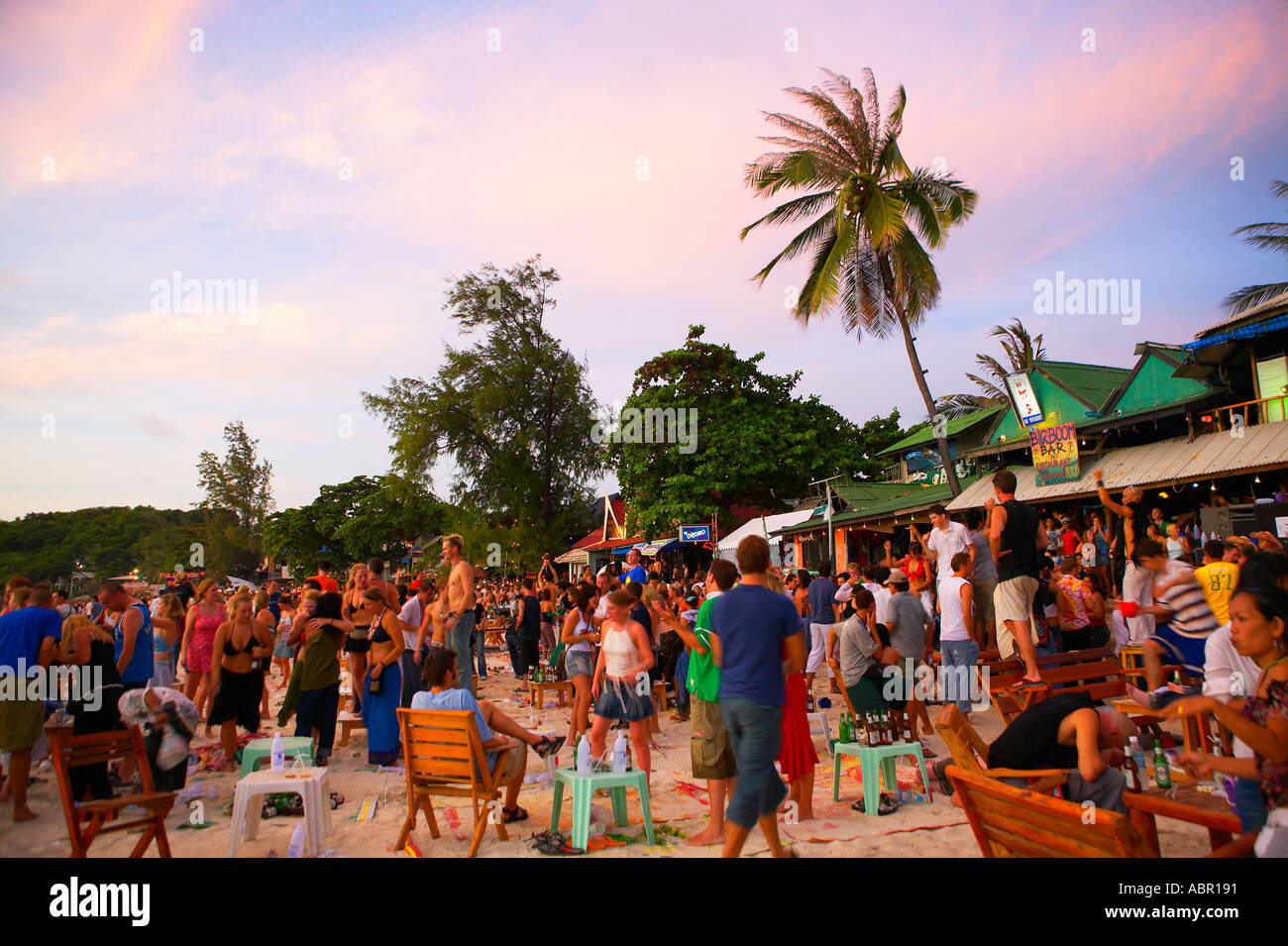Full Moon Party Koh Phangan Thailand Stock Photo Alamy