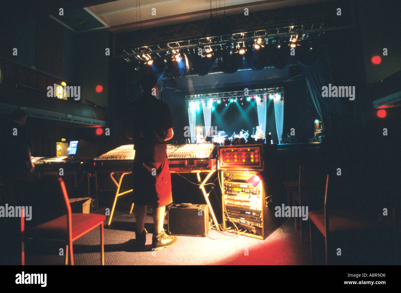 concert sound check Stock Photo Alamy