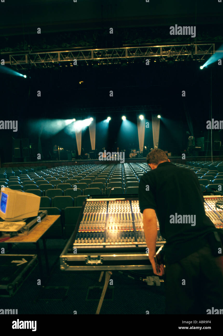 concert sound check Stock Photo Alamy