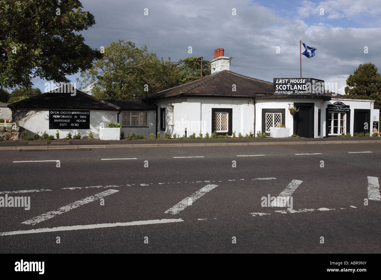The First and Last House in Scotland, Gretna Stock Photo Alamy