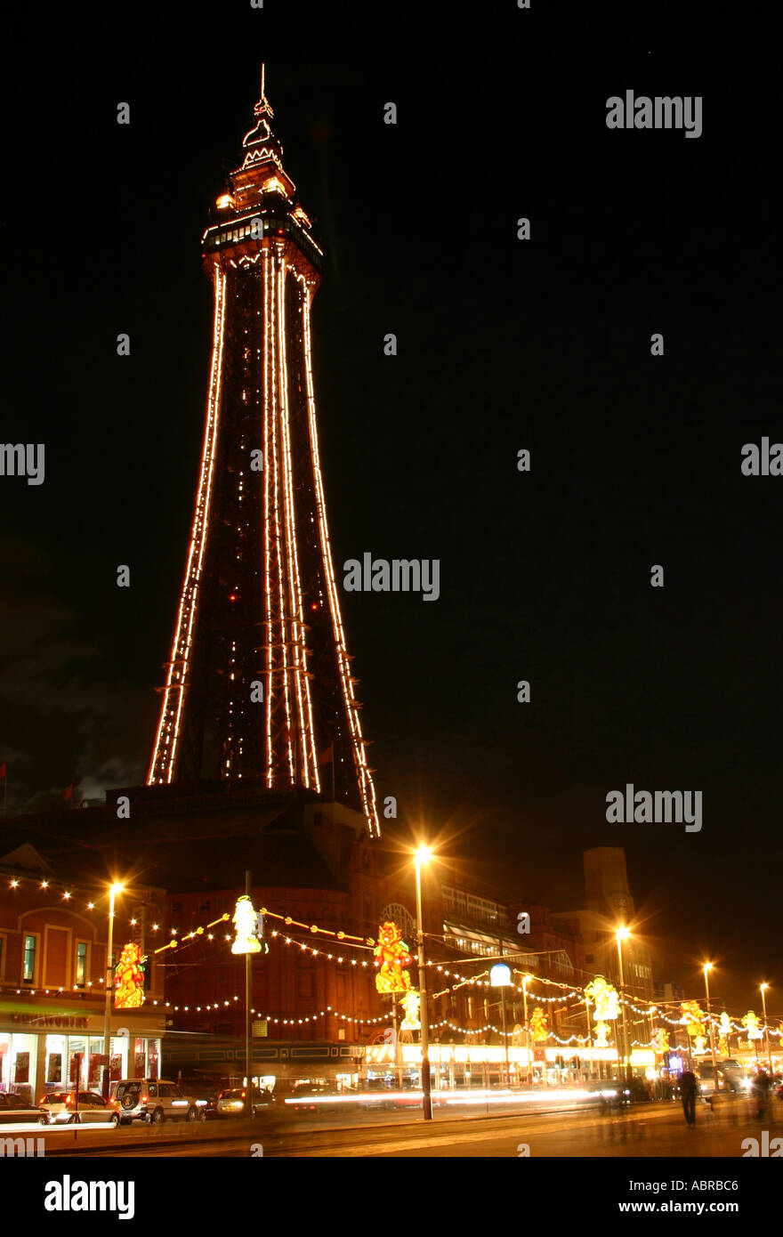 Blackpool Tower at Night Stock Photo Alamy
