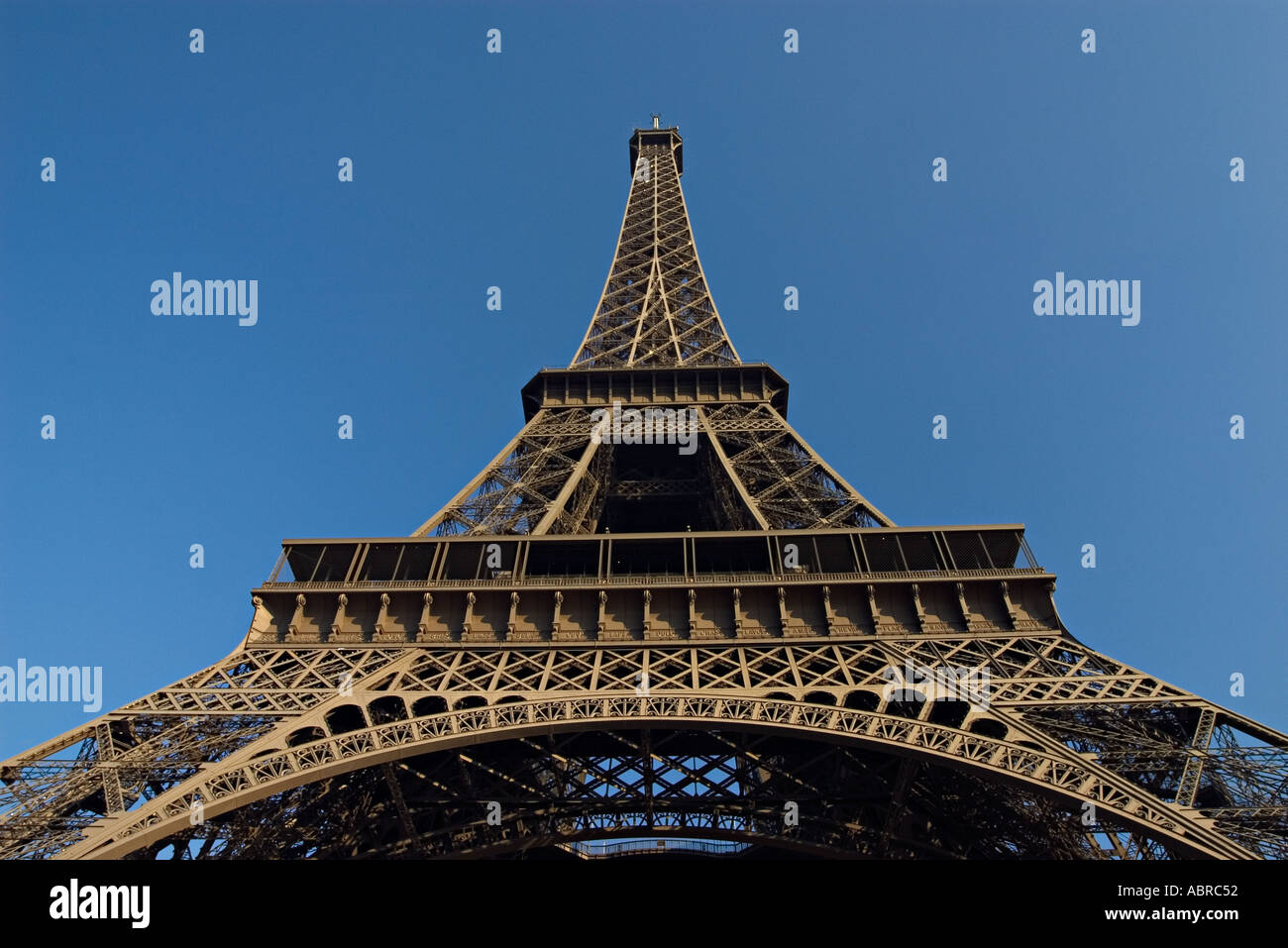 Eiffel Tower Paris france against blue sky Stock Photo